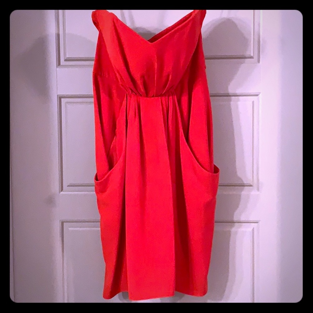 Shoshanna red strapless dress